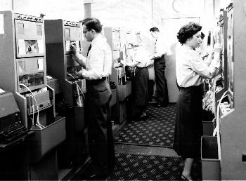 Torn-tape relay center